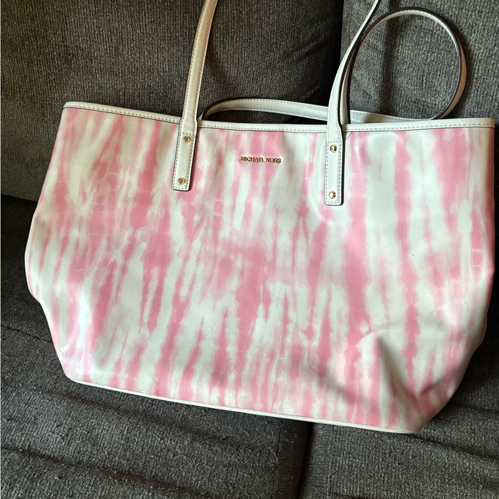 Michael Kors Tie-Dye Pink and White Tote
